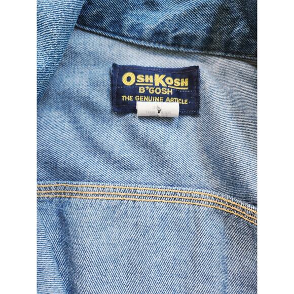 OshKosh B'Gosh Chore Jacket Jrs Sz M Womens Sz S Faded Denim Full-Zip  VTG - Picture 8 of 9